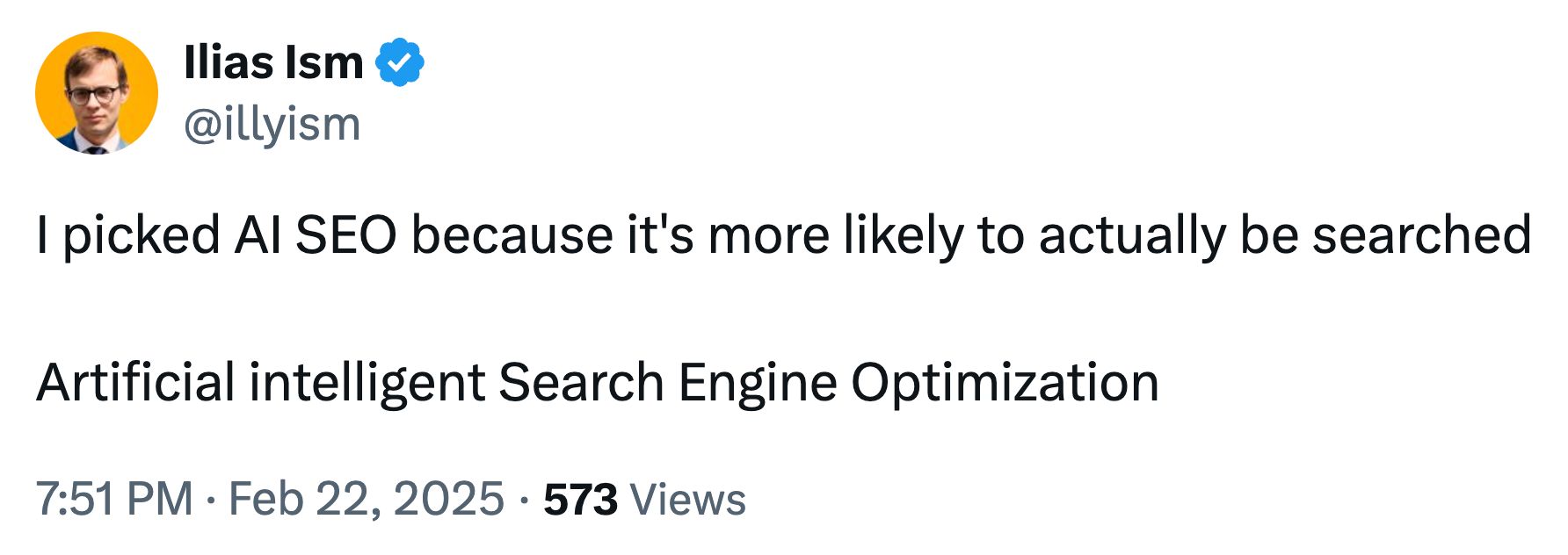 People using the AI SEO term on X